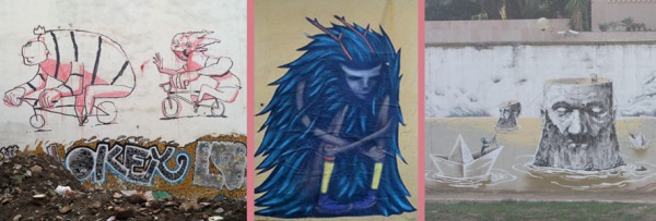 Malaga graffiti trio